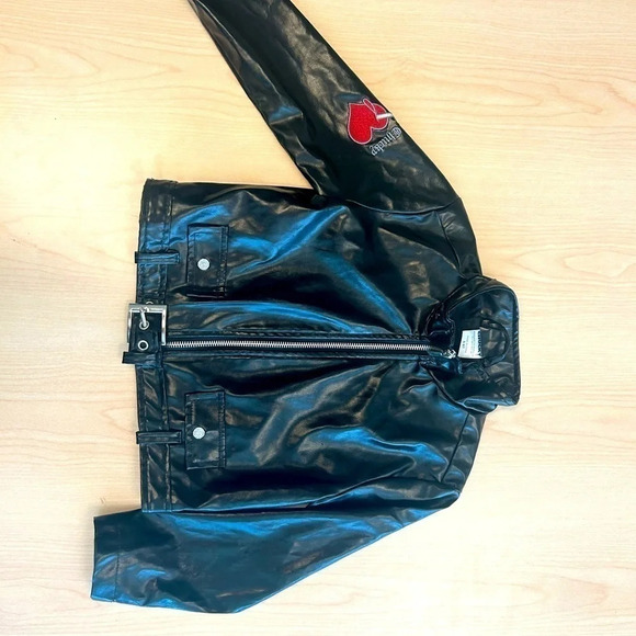 Kids Chucky coat in mint condition super cute moto style size 5-6T  Halloween - Picture 4 of 6